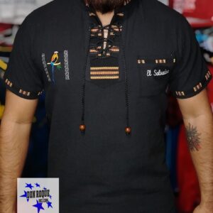 Camiseta Típica de El Salvador 2024 Negra